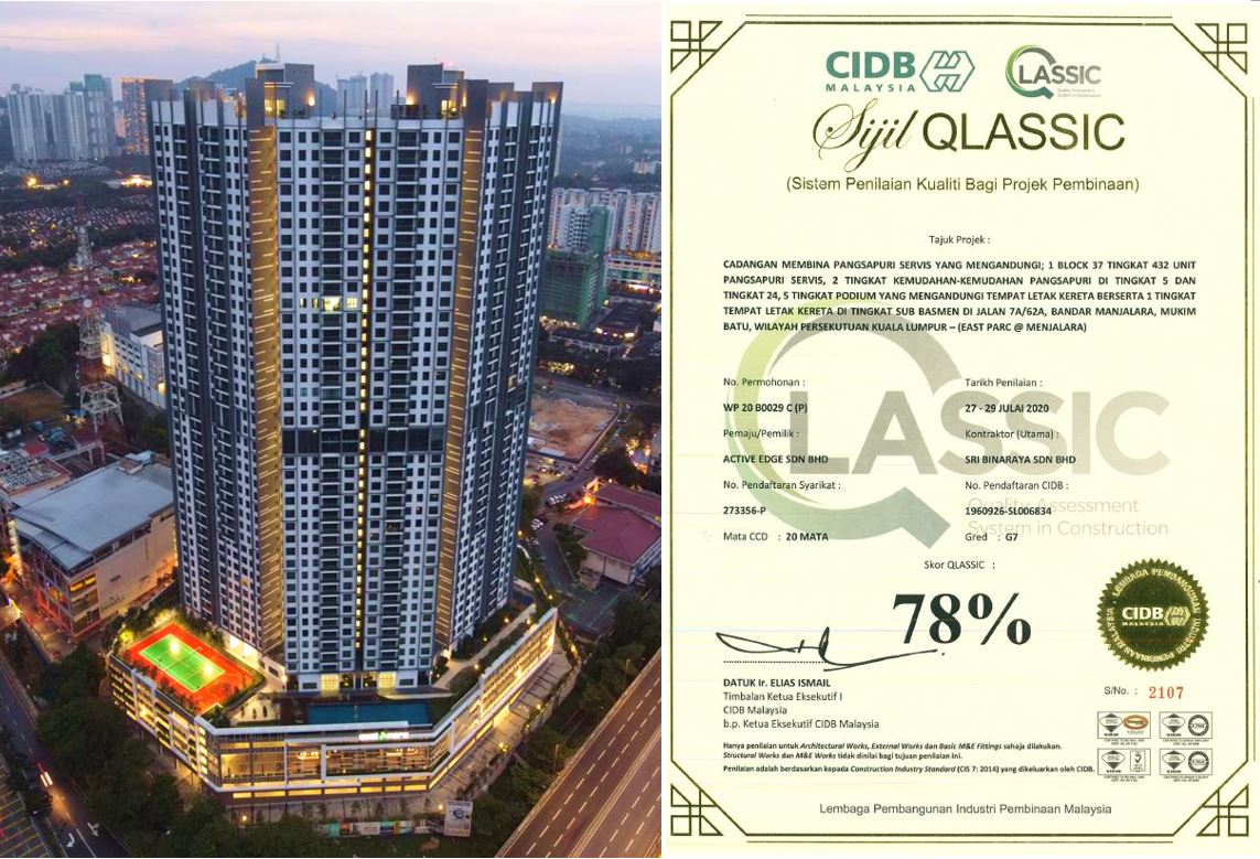 QLASSIC Achievement – 78% score for East Parc